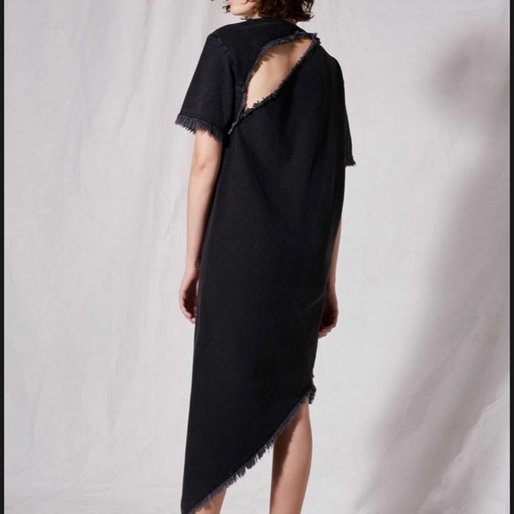 Topshop Dresses & Skirts - TOPSHOP by Boutique Black Denim Asymmetric Dress 6